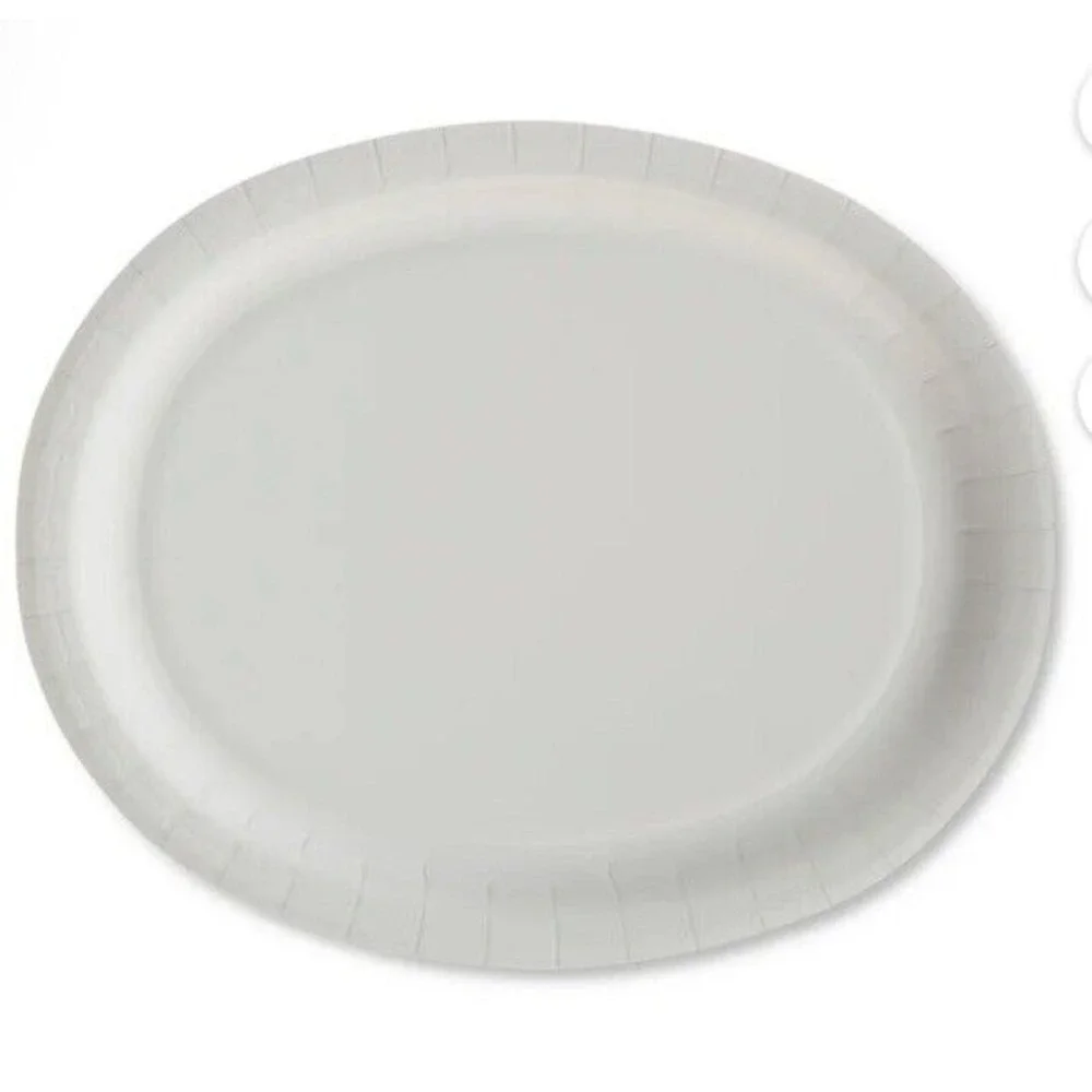 Pack of 8 Jack O Lantern Halloween Pumpkin Large Oval Paper Party Plates 10